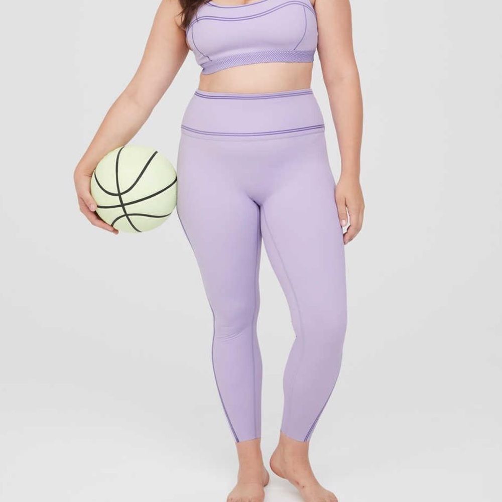 Aerie Offline Goals Velvet Trim Leggings nwt
